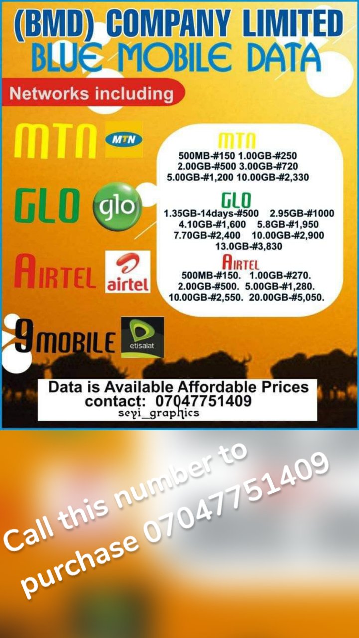 Call this number to purchase 07047751409